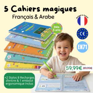 ✨ KidScript – Pack Ultime de 5 Cahiers Magiques Réutilisables ✨